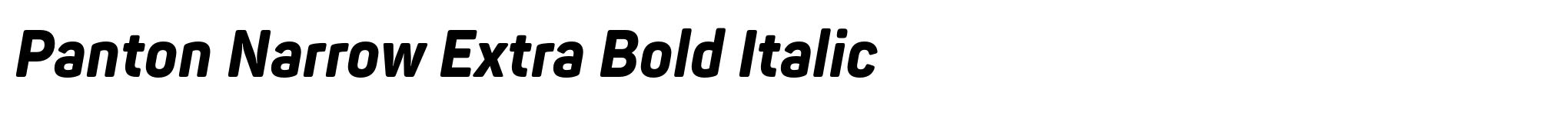 Panton Narrow Extra Bold Italic image